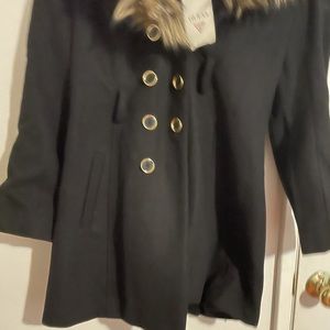 Guess jacket. New. Fur trimmed hoodie.